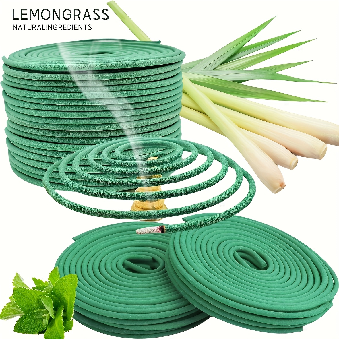 Smokeless Incense Stick - 22/42/72 Pieces of Lemongrass Essential Oil