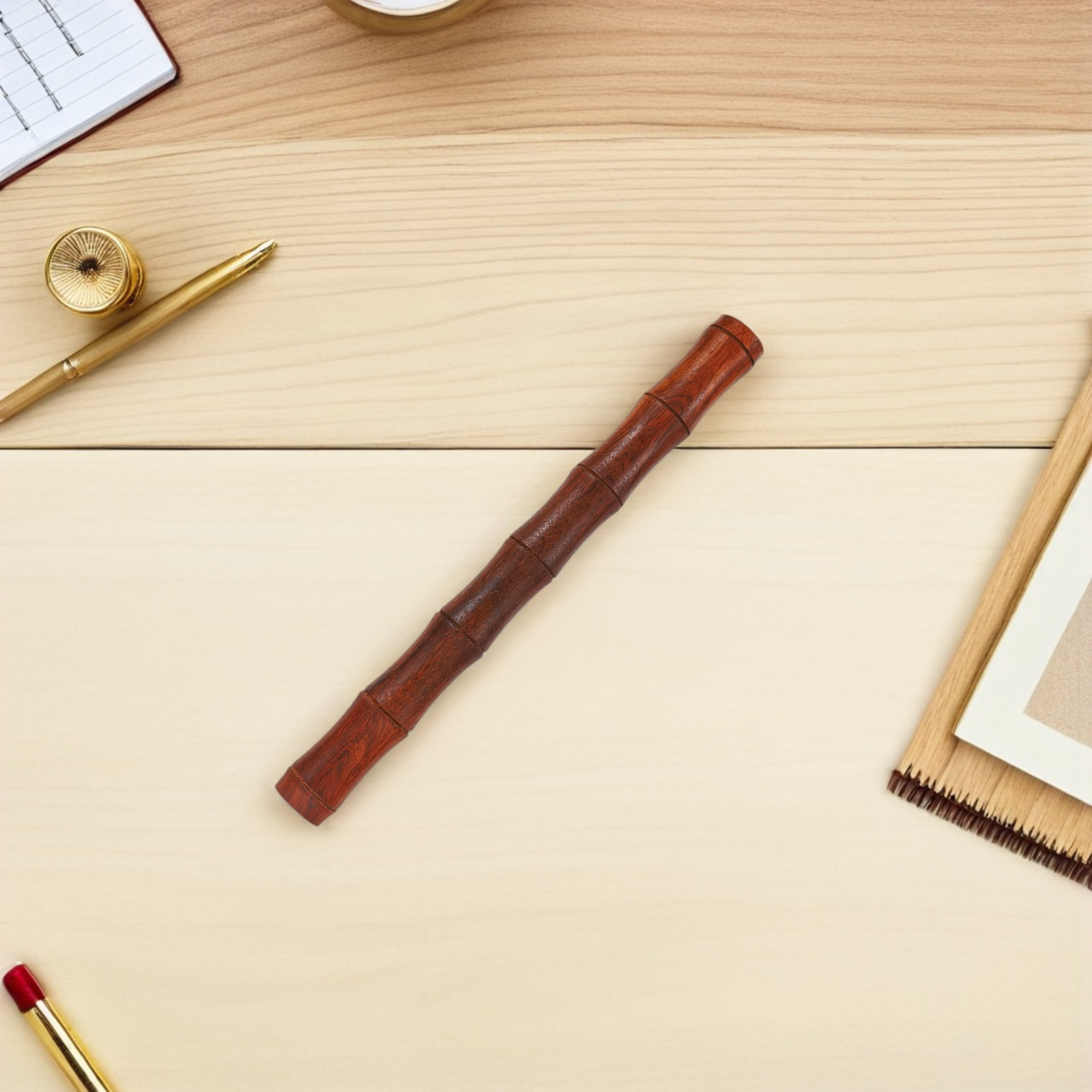 Home Fragrance - 2Pcs Wood Incense Stick Holder Bamboo