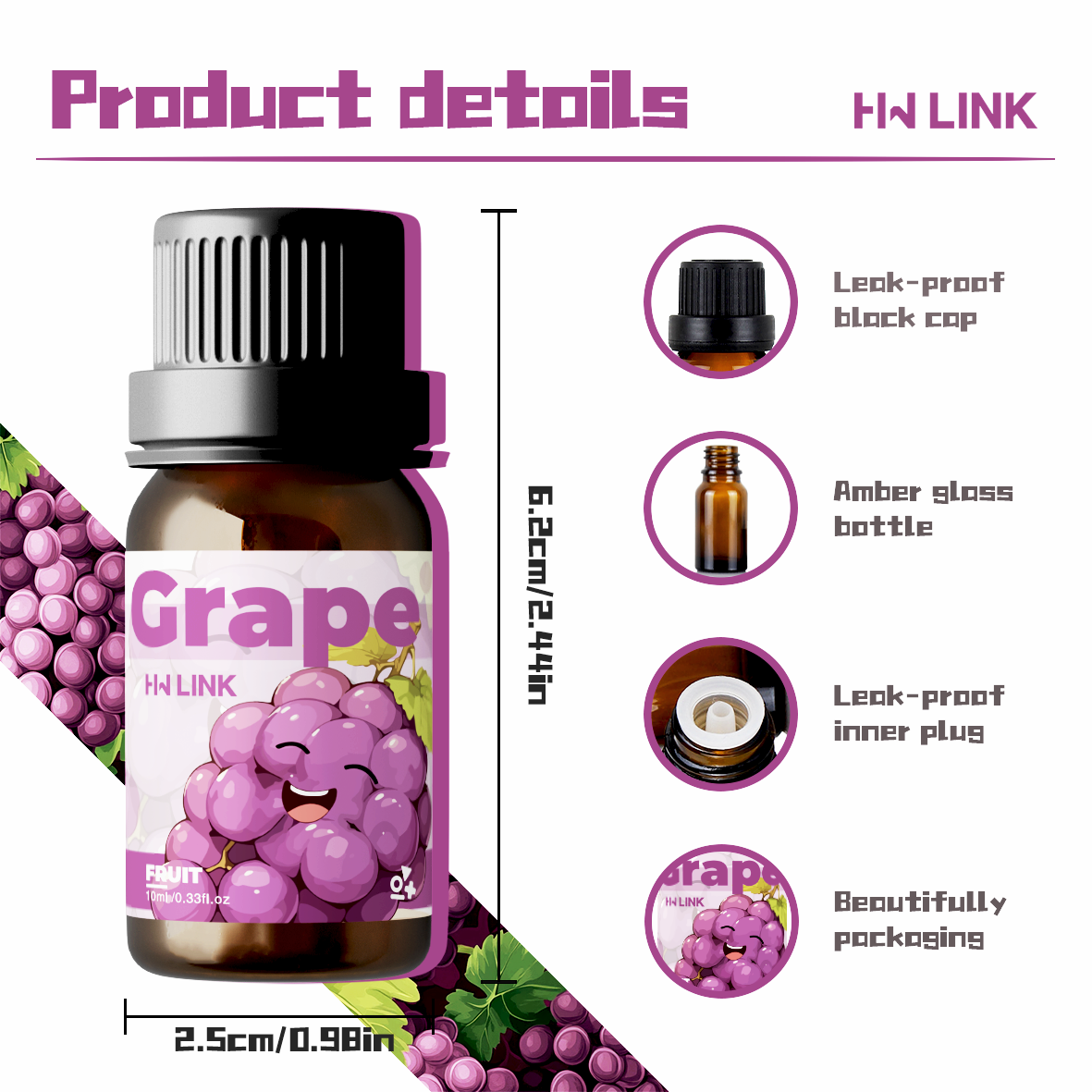 Grape Essential Oil 10ml  Grap - đánh giá và giá Home Fragrance