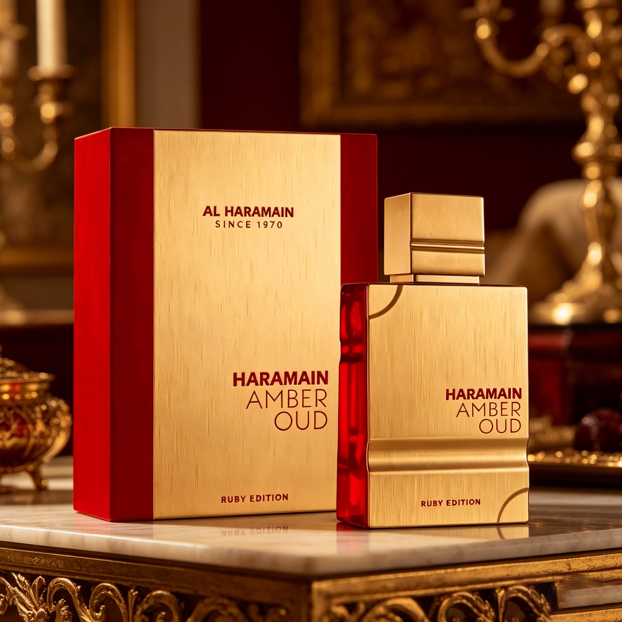 Al Haramain Amber Oud Ruby Edi - đánh giá và giá Home Fragrance Red Wine
