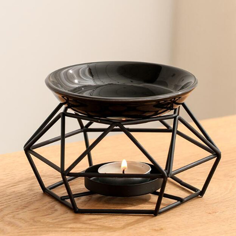 Ceramic Bowl Iron Rack Black C - đánh giá và giá Home Fragrance Oils For Oil Burners